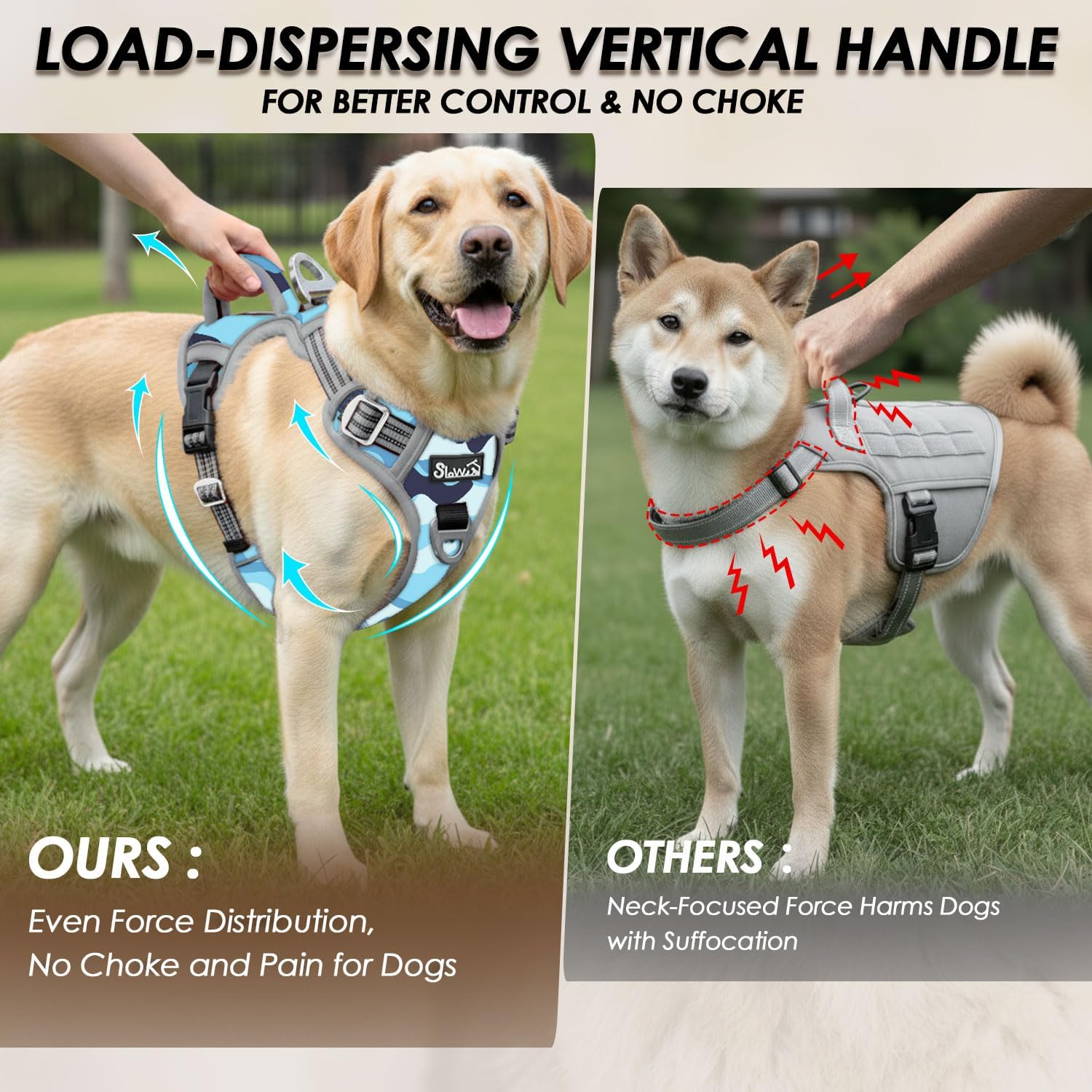 Thumbnail 3 de Eyein Medium Dog Harness with 2 Clips: Anti-Pull, Escape-Proof & Reflective