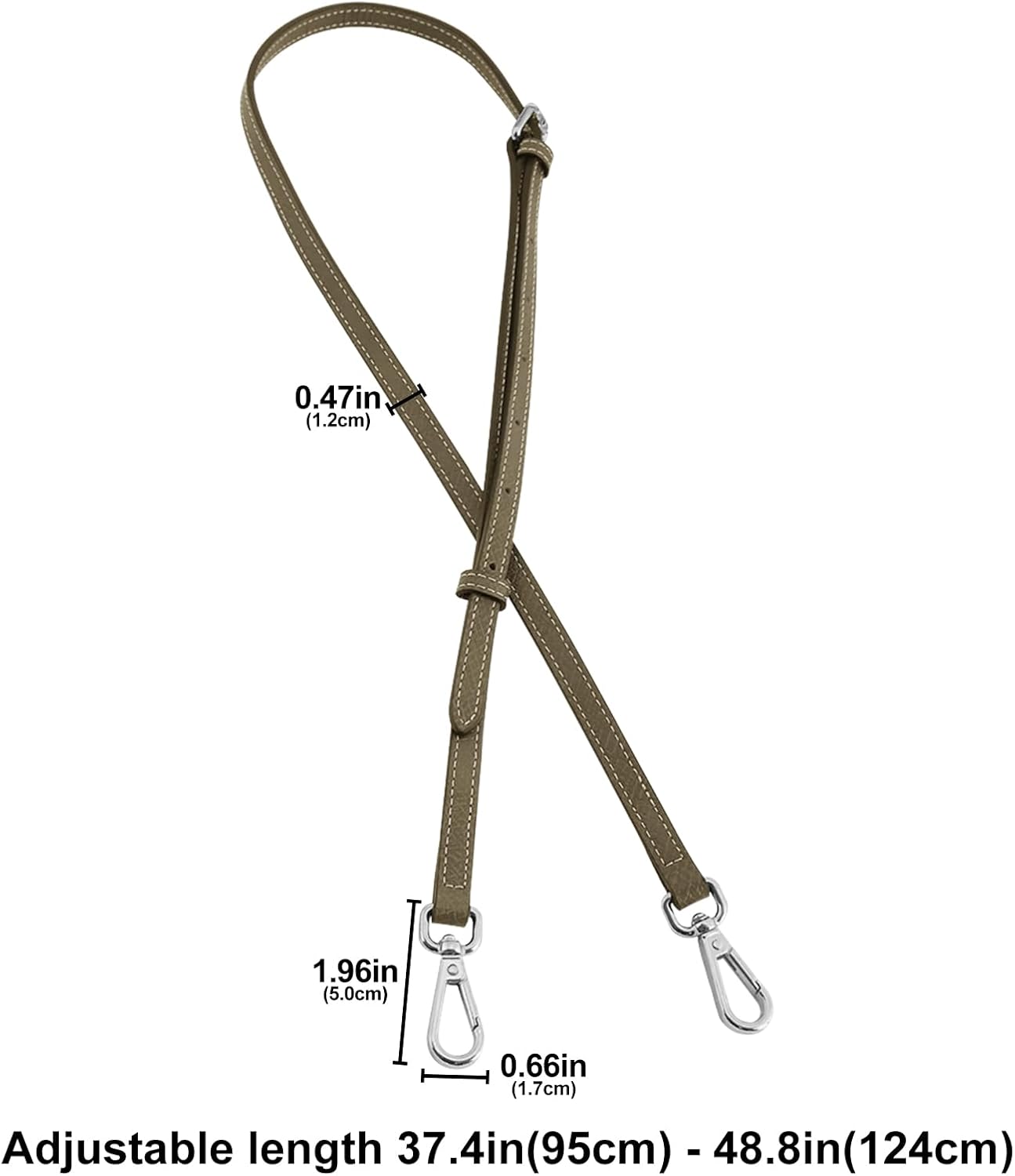 Detalle 2 de jiesinlov Rindsleder Taschenriemen Umrüstsatz als Ersatzgurt für Le Pliage XS / Mini Pouch