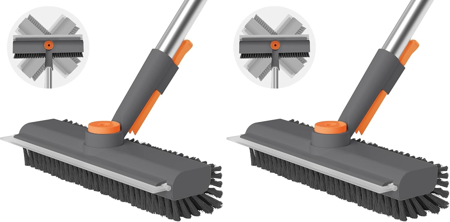 Thumbnail 6 de Floor Scrub Brush with Long Handle: 3-in-1 Scrape and Heavy-Duty Bristle Scrubber