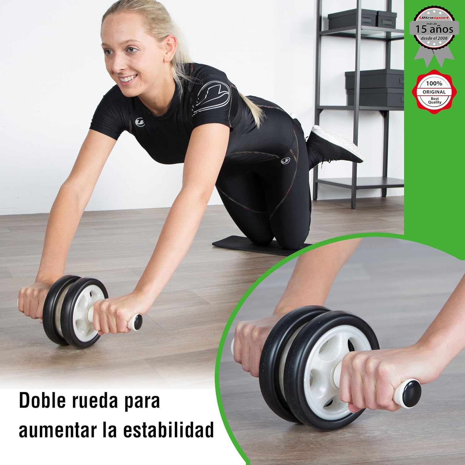 Thumbnail 3 de Ultrasport Ab Roller Ab Trainer Esterilla Rodillas