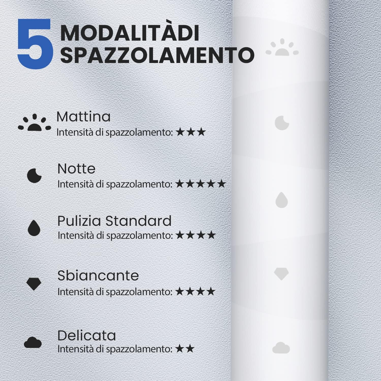 Detalle 2 de Oclean Flow Spazzolino Elettrico Sonico: pulizia profonda, 5 modalità e batteria a lunga durata