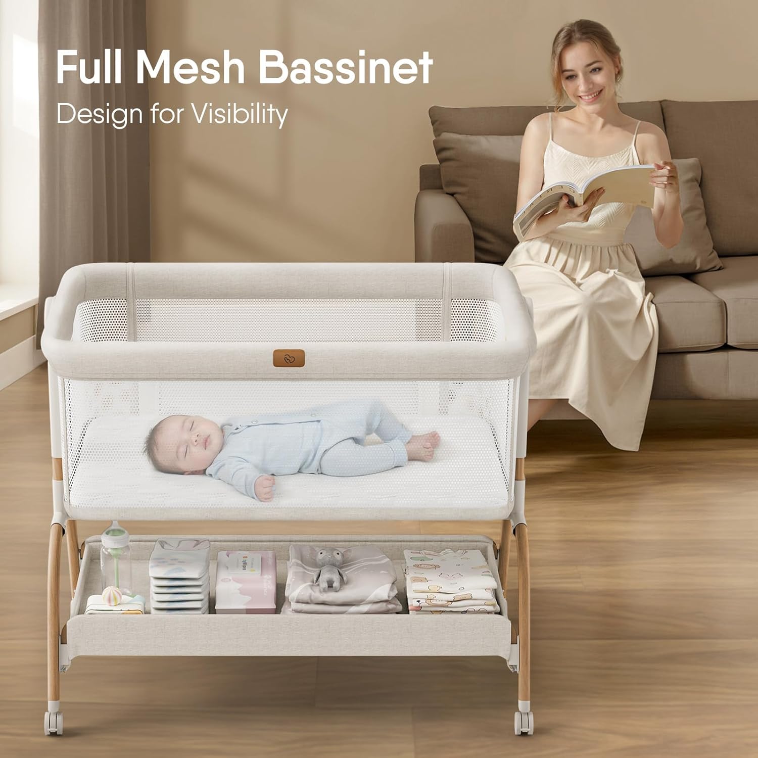 Thumbnail 2 de Baby Bassinet Bedside Crib 3-in-1 Bassinet