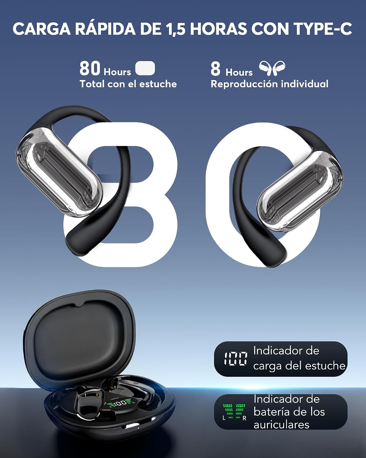 Thumbnail 6 de MAIJOFO Auriculares Traductor IA 3 en 1: traducción en tiempo real a 199 idiomas, música y llamadas