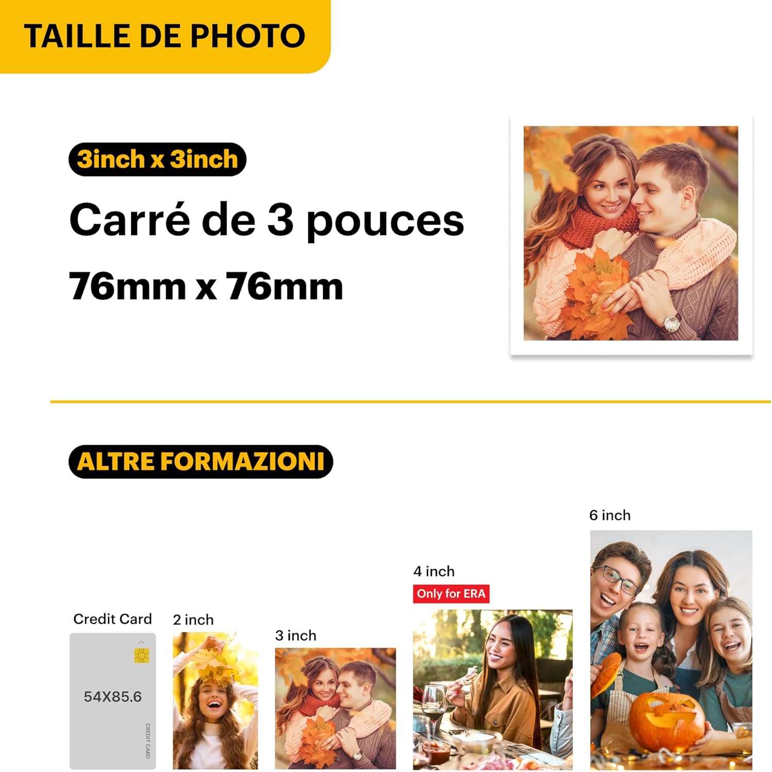 Thumbnail 4 de Kodak Mini 3 Retro 4PASS – Imprimante photo portable 7,6 x 7,6 cm (paquet avec 38 feuilles) – Blanc