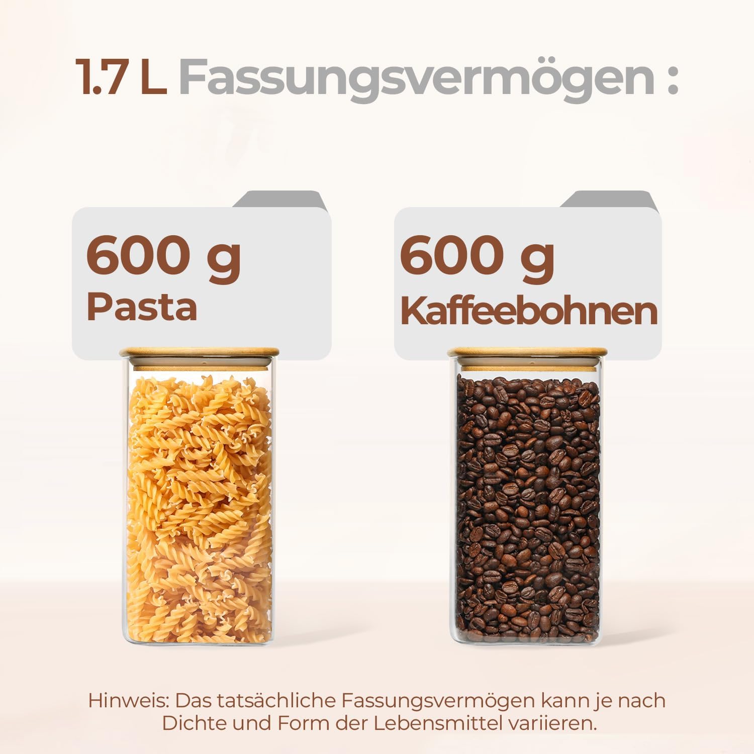 Thumbnail 2 de ComSaf 3er-Set Vorratsgläser mit Deckel (luftdicht), 1.700 ml – Glasbehälter für Küche & Vorrat