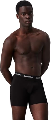 Detalle de Calvin Klein Herren 3er Pack Boxershorts Briefs Boxer Brief Stretch – Schwarz, L