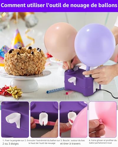 Detalle de Pompe à Ballon Électrique 400W Yulado – Gonflez rapidement vos ballons pour fêtes et décorations