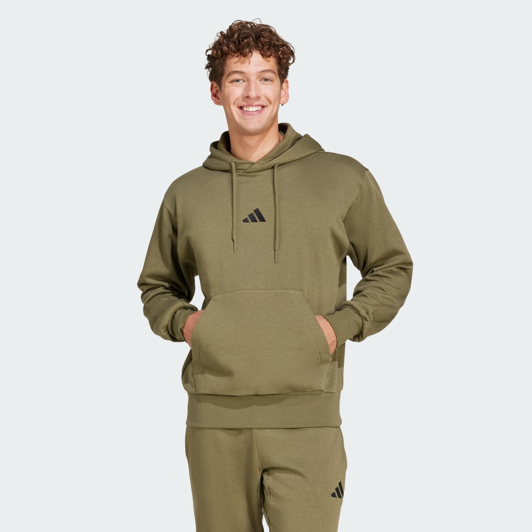 Detalle de Sudadera de felpa con capucha Essentials Feelcozy de Adidas