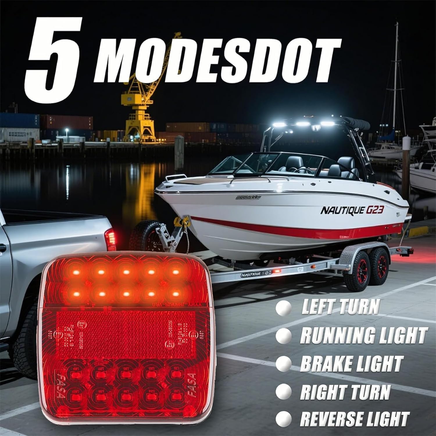 Thumbnail 3 de Wireless Trailer Lights Magnetic: Rechargeable, 100-Ft Sync, IP65 LED Kit