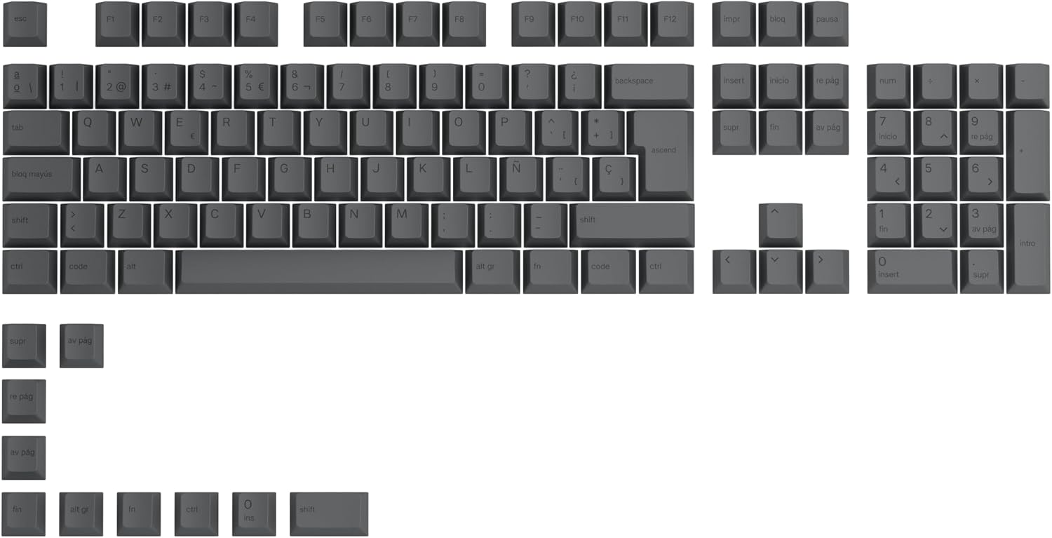 Detalle de GLORIOUS Gaming 115 keycaps GPBT perfil Cherry