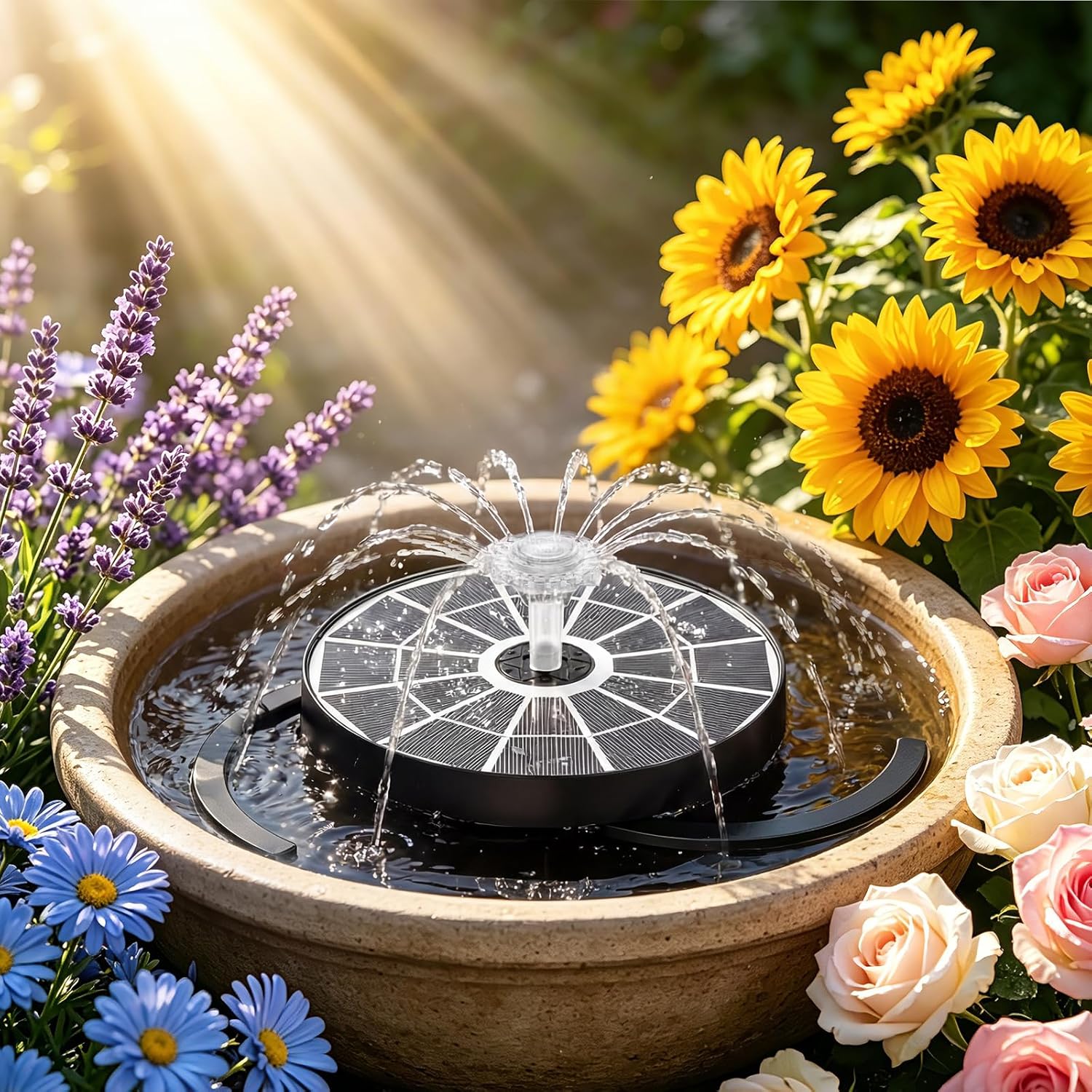 Thumbnail 6 de AISITIN Solar Springbrunnen 3,7 W für Außen