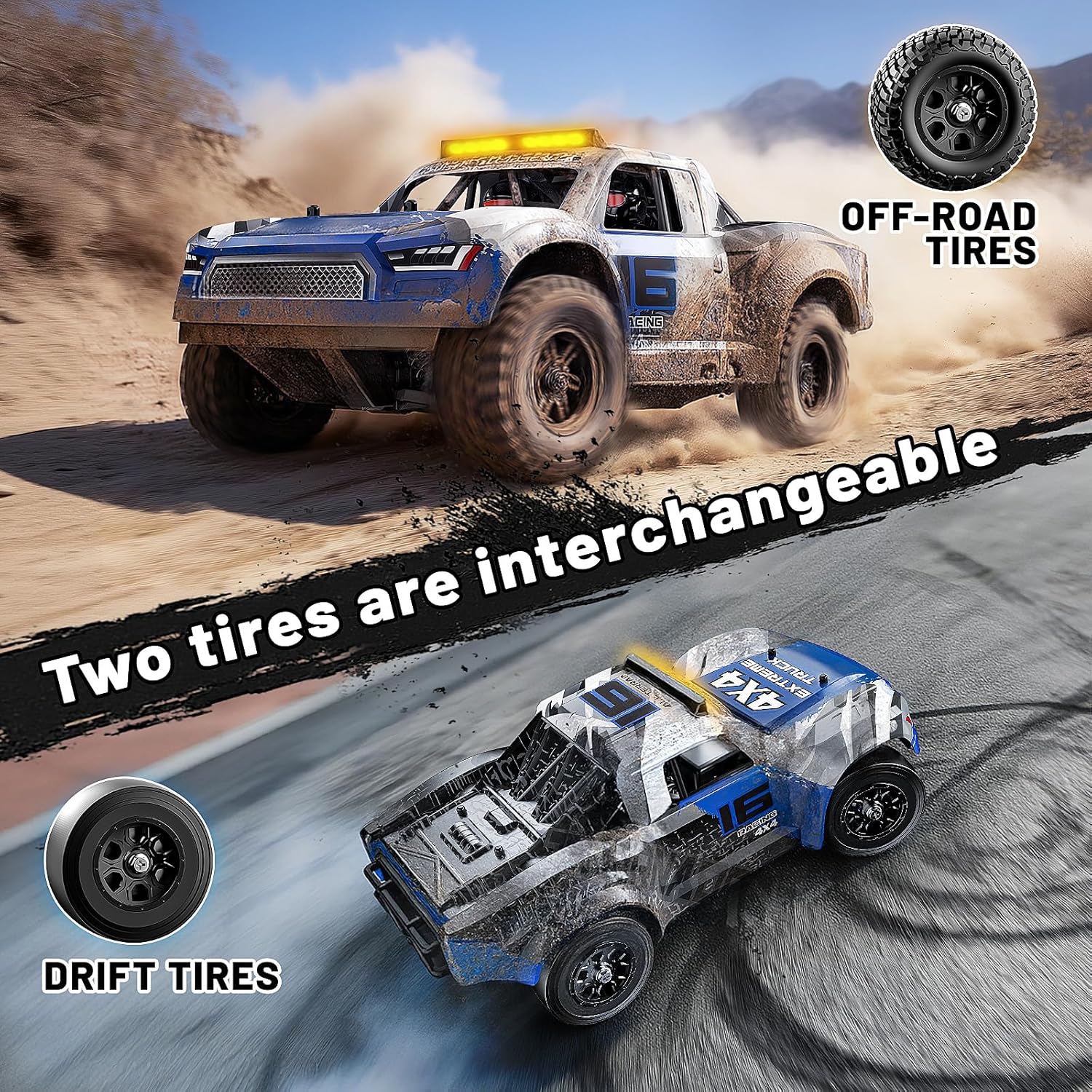 Detalle de Macchina telecomandata professionale 1:16 4WD with LED, 2,4GHz – Drift e Off-Road