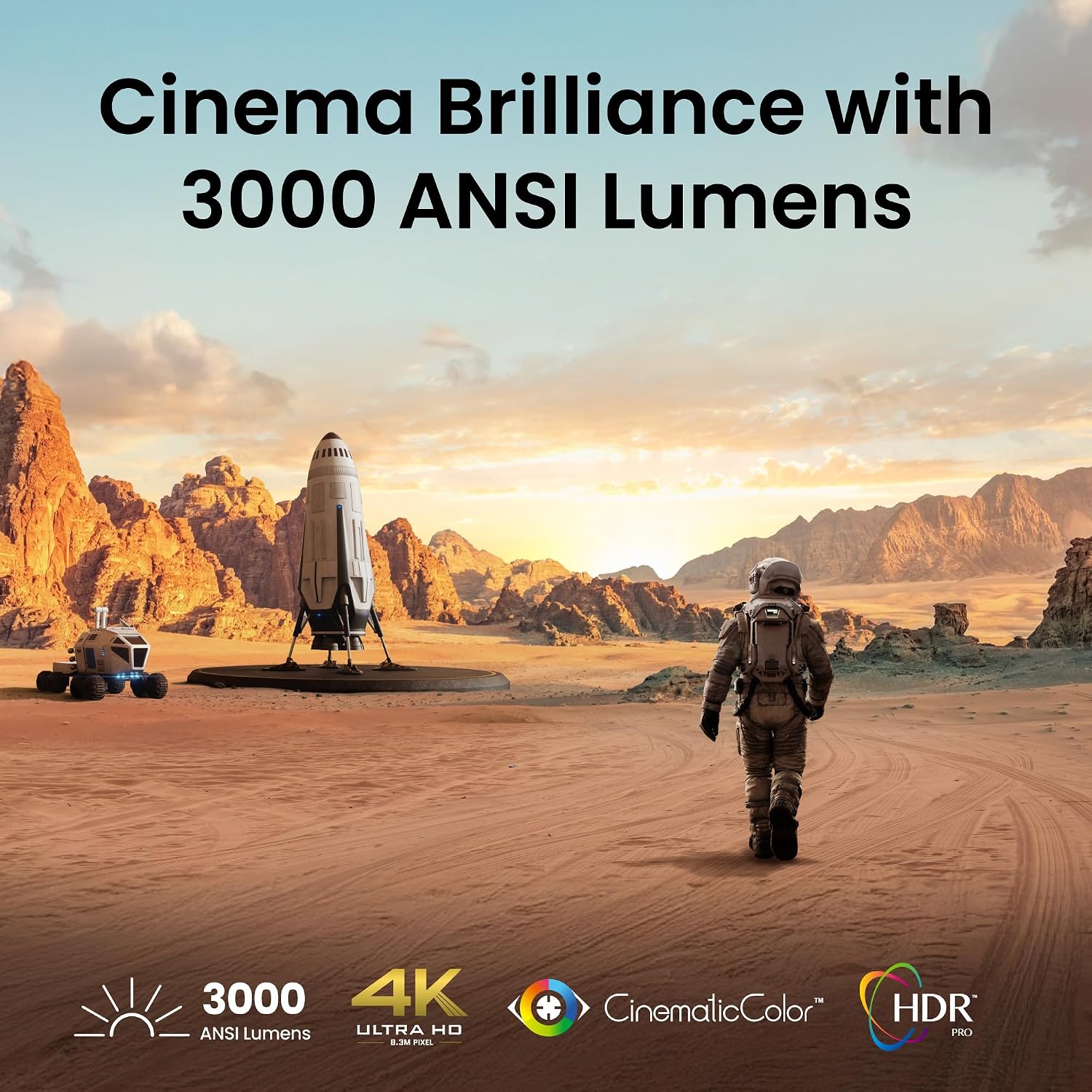 Detalle de BenQ TK705STi proiettore 4K HDR a tiro corto con Google TV, 3000 ANSI lumen e HDMI 2.1