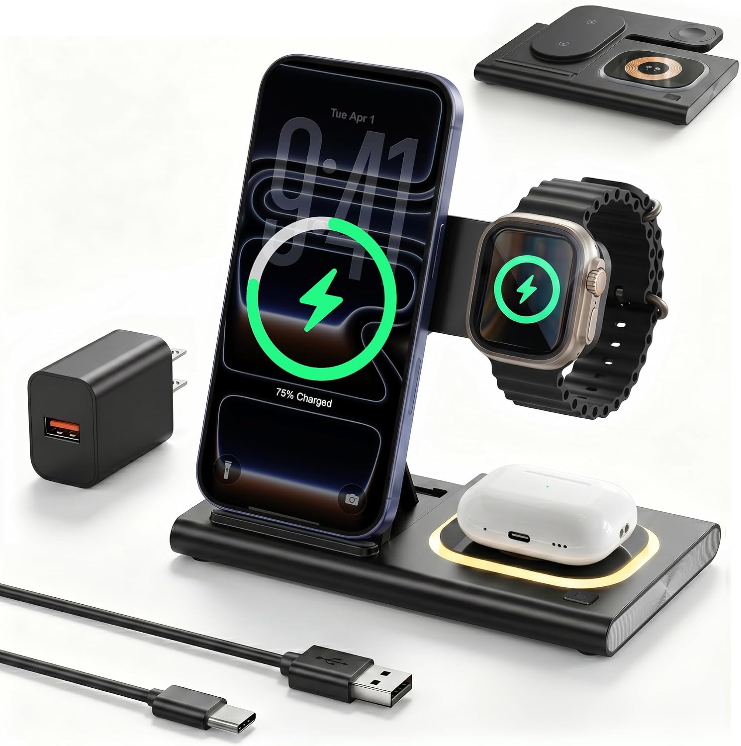 Detalle de iPhone 17 3-in-1 Wireless Charging Station