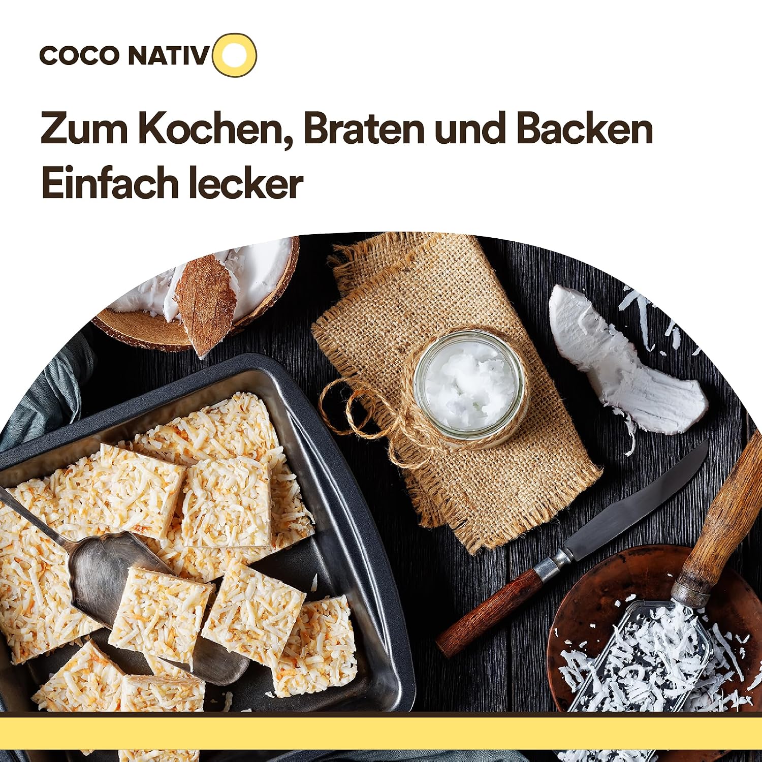 Detalle de Bio Kokosöl Geschmacksneutral CocoNativo 3x1000ml – Vielseitiges natives Bio-Kokosöl