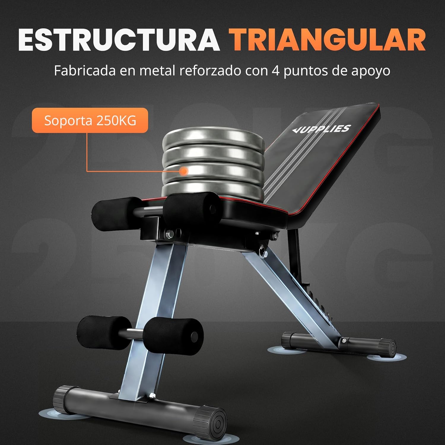 Thumbnail 4 de JUPPLIES Banco de musculación 250 kg