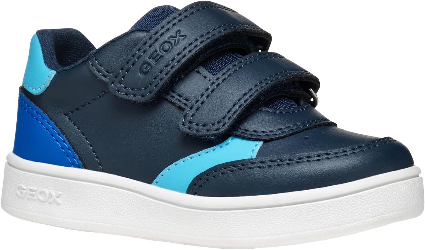 Detalle de Geox Baby Jungen B Eclyper Boy ASneaker – atmungsaktiver Klett-Sneaker mit herausnehmbarer Innensohle