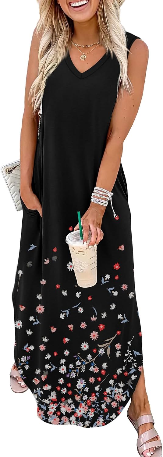 Detalle de Sampeel Summer Dresses Maxi Dress with Pockets