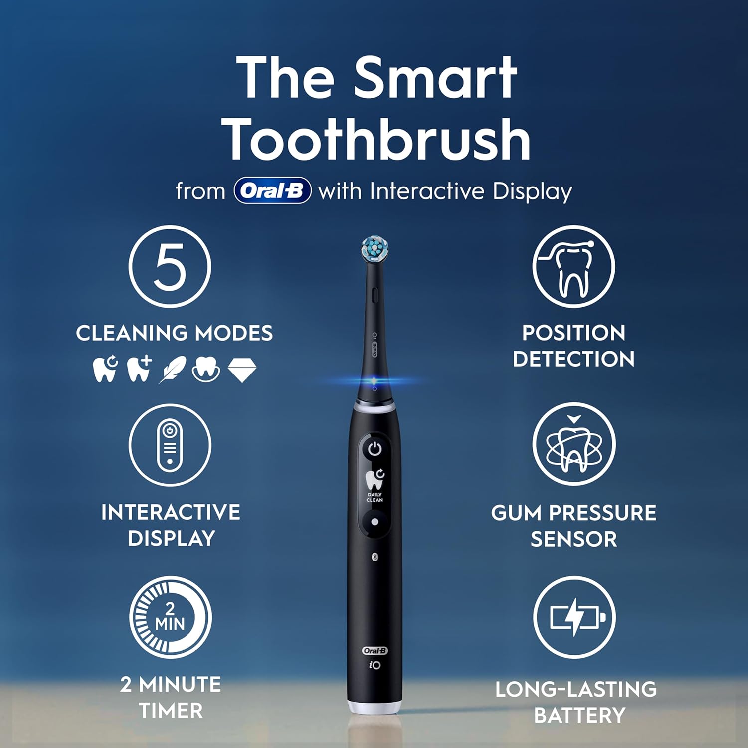 Thumbnail 2 de Oral-B iO 6 Dual Pack (Black and Grey) with Travel Case, 3 Toothbrush Heads