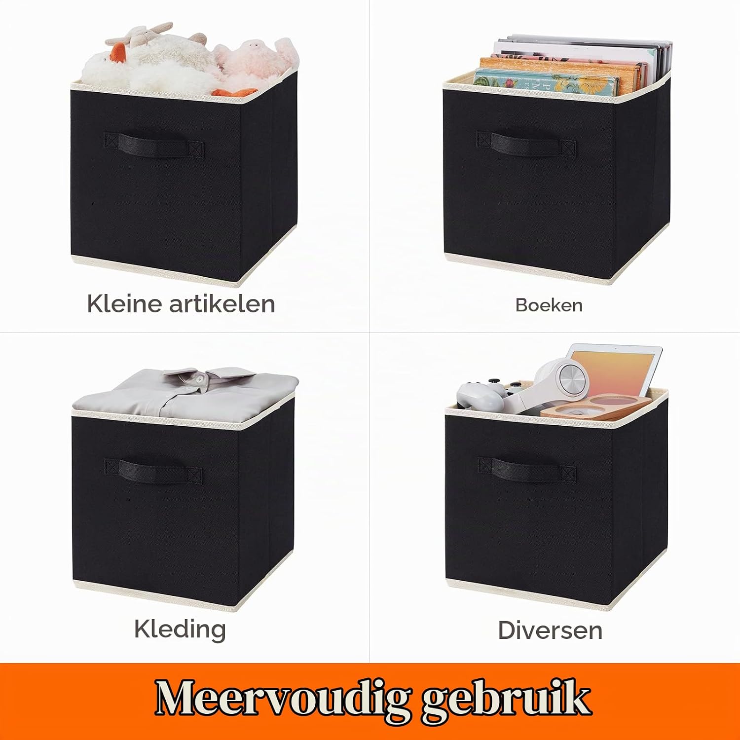 Thumbnail 2 de Lifewit set van 6 opbergkubussen, 33 × 33 × 33 cm, opvouwbaar