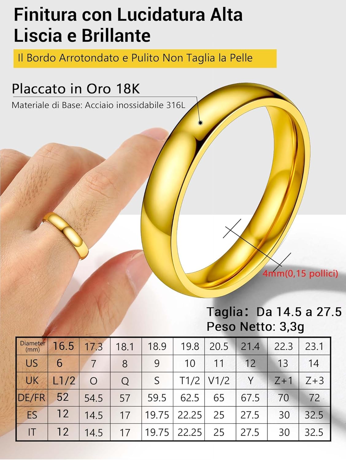 Thumbnail 1 de PROSTEEL Anello Uomo Donna Incisione Personalizzabile: In acciaio inox, Oro 18K Placcato o Nero • Confezione regalo
