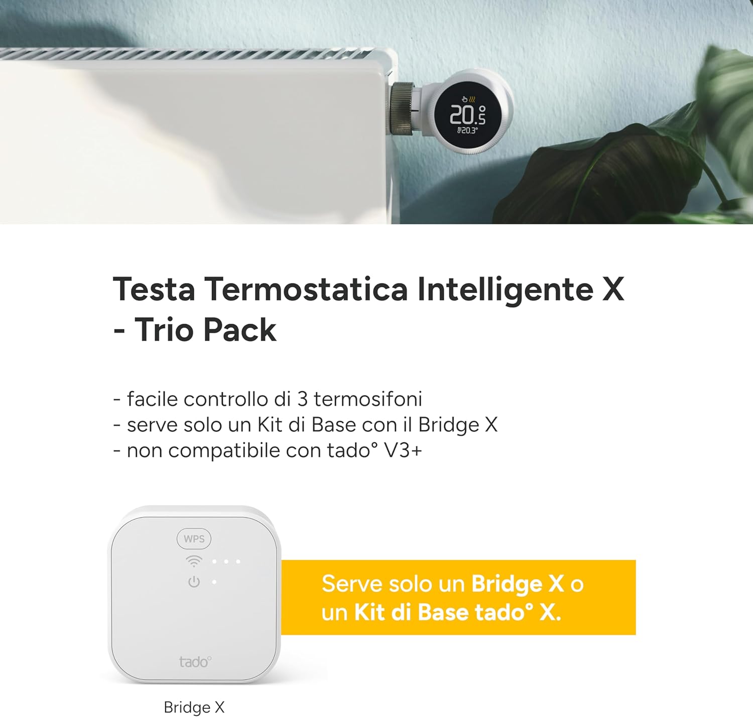 Thumbnail 2 de tado° termostato intelligente X Trio (3 pezzi) 🌡