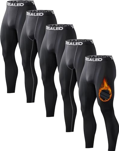 Detalle de Men's Thermal Compression Pants 5-Pack