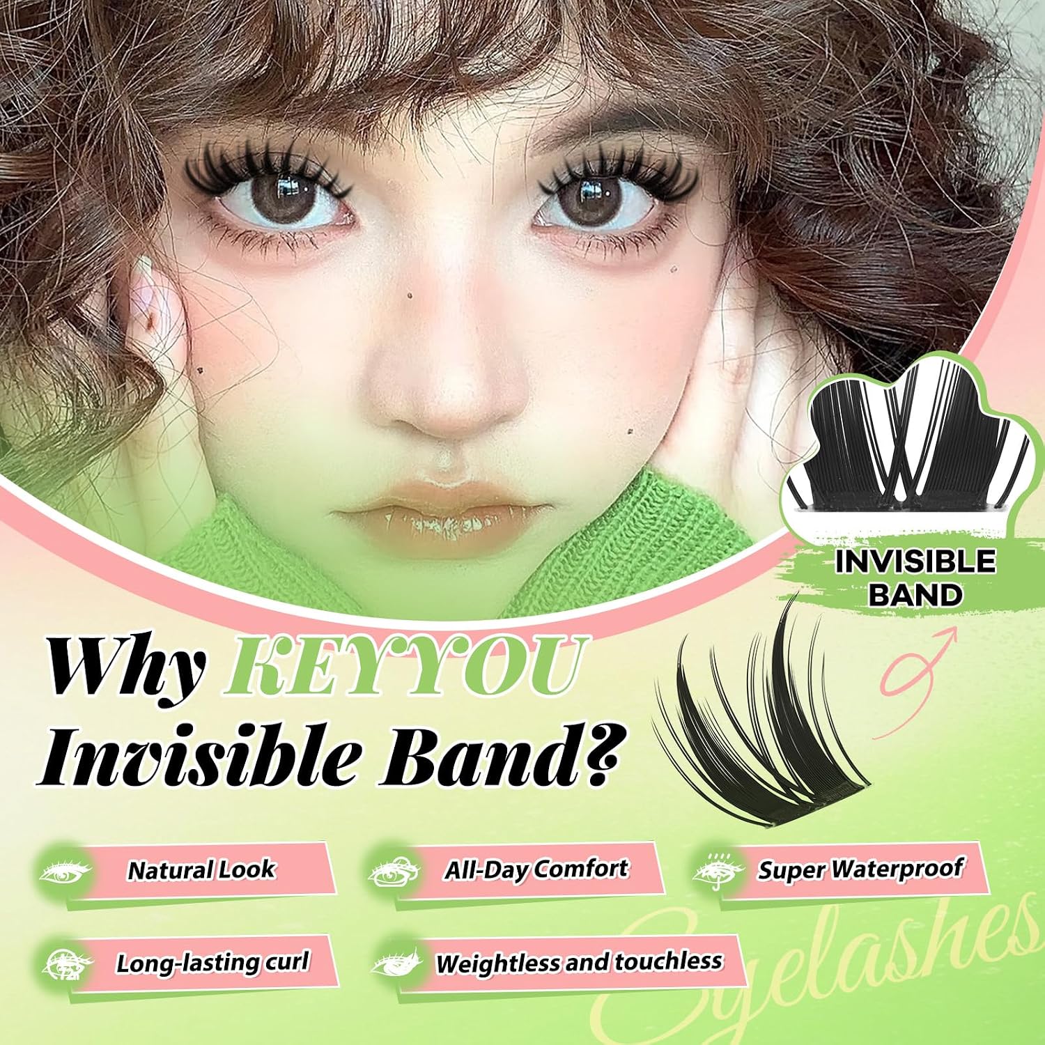 Detalle de KEYYOU Lash Cluster Kit, 144 Clusters