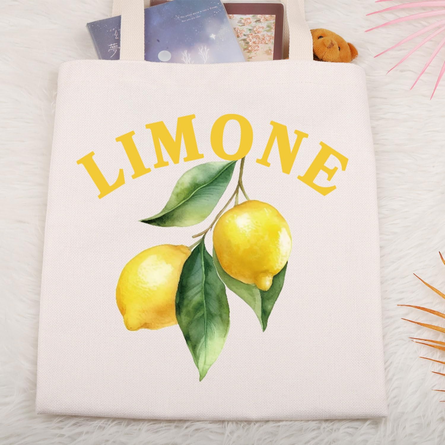 Thumbnail 3 de Italian Lemon Tote Bag – Amalfi Coast Themed Cosmetic & Accessory Tote