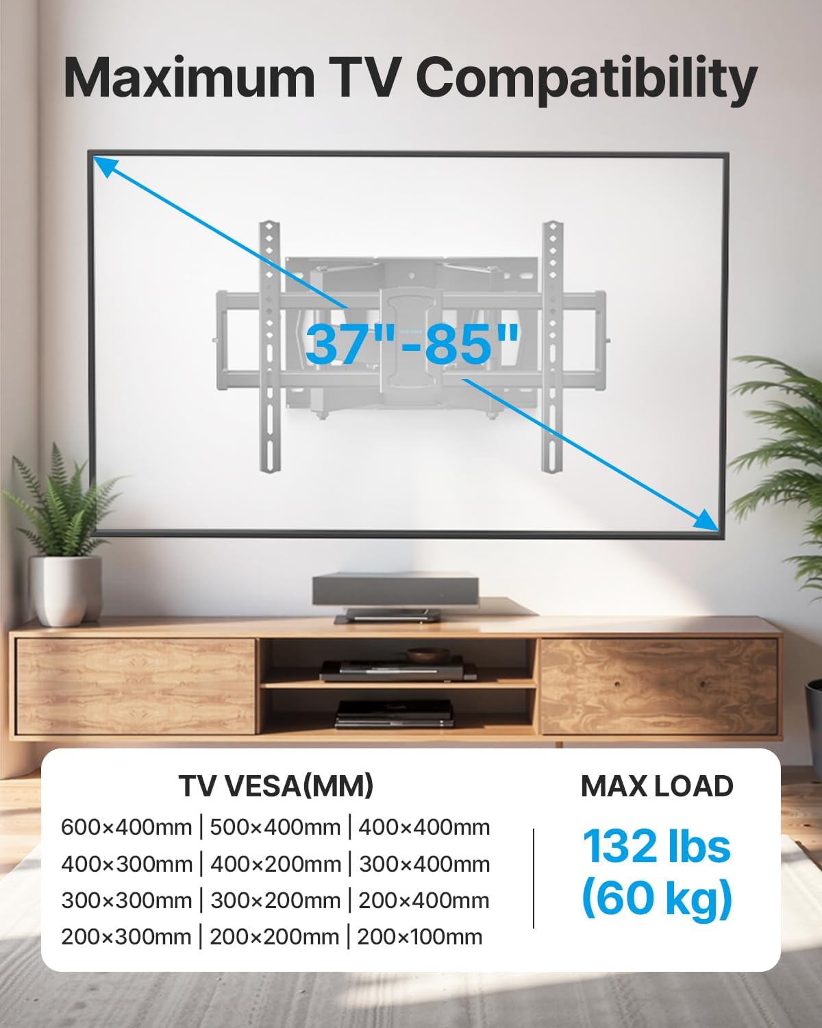 Thumbnail 6 de USX STAR Full-Motion TV Wall Mount for 37–85-Inch TVs