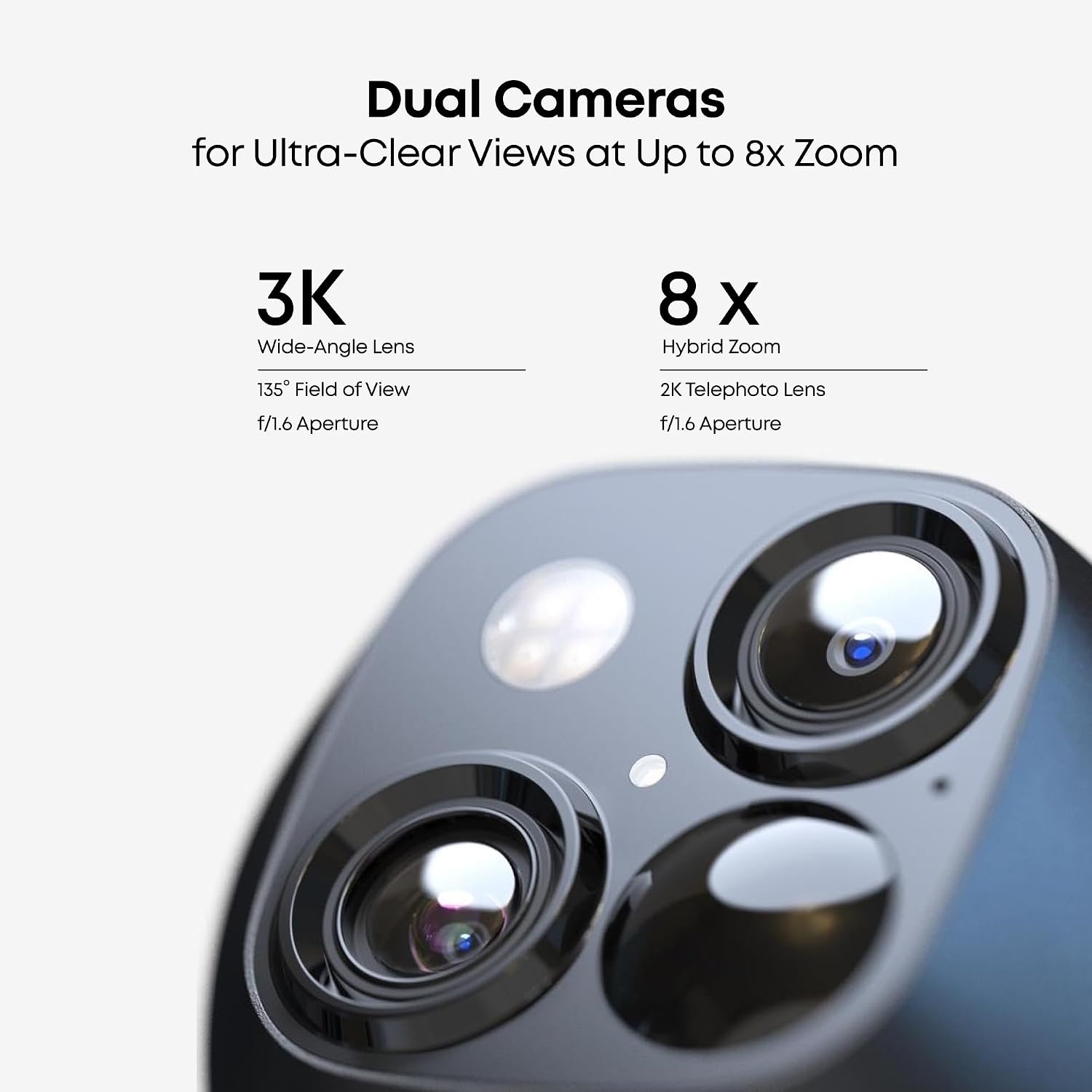 Detalle 2 de eufy Security 3K Dual Camera (Solocam S340): Outdoor Wireless dual‑camera security with solar power