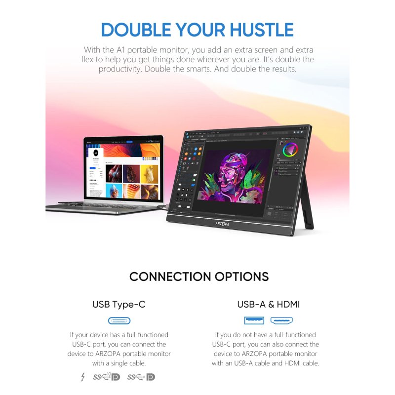 Thumbnail 3 de Arzopa A1 Gamut monitor portátil 15,6" FHD 1920×1080