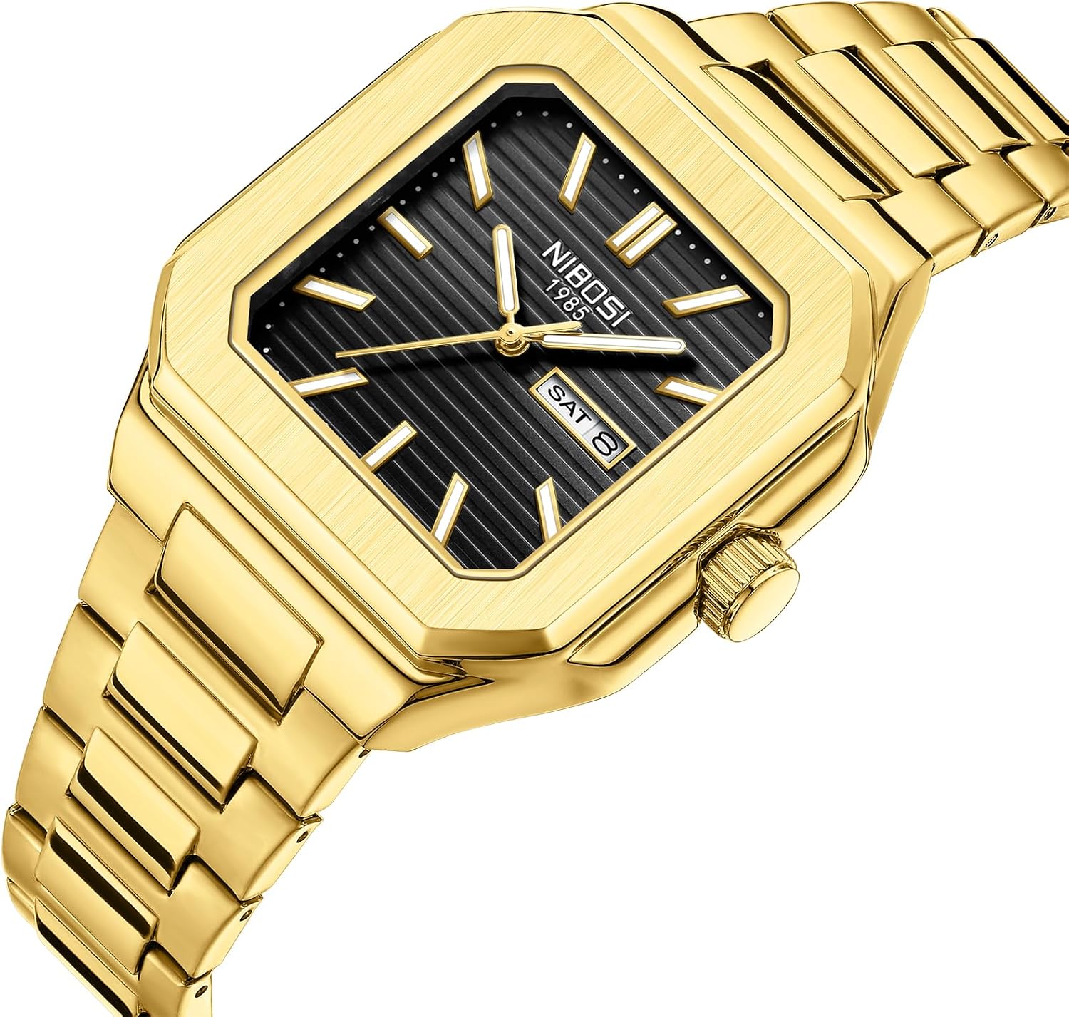 Detalle de NIBOSI Orologio uomo quadrato analogico