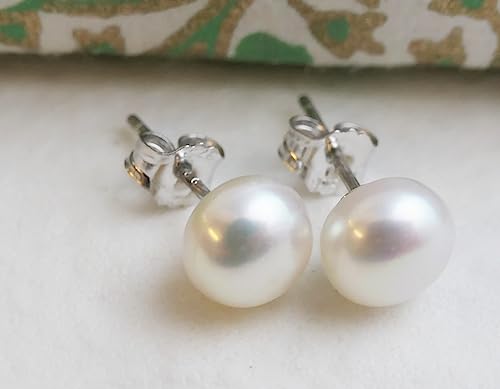 Detalle 2 de Sophia Rose Jewellery Kultivierte Süßwasser AAA Perle Ohrstecker aus Sterlingsilber