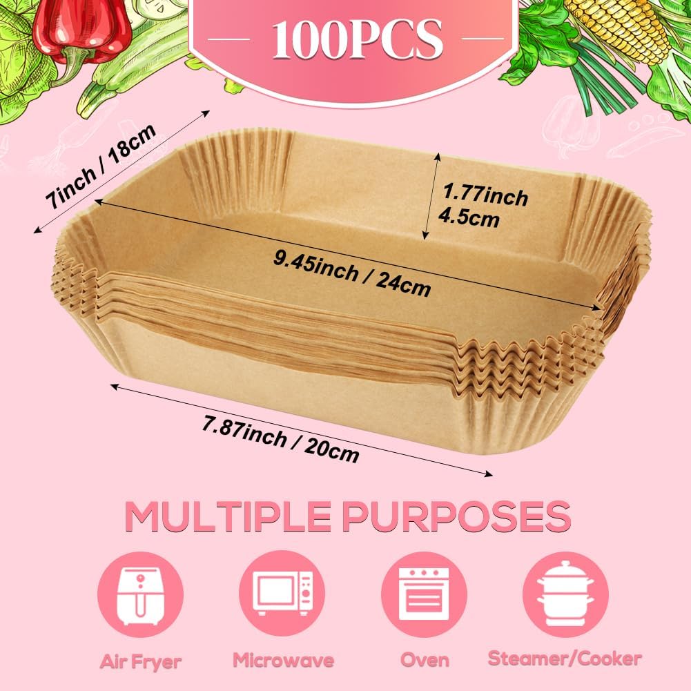 Detalle 2 de BYKITCHEN Air Fryer Liners 100pcs