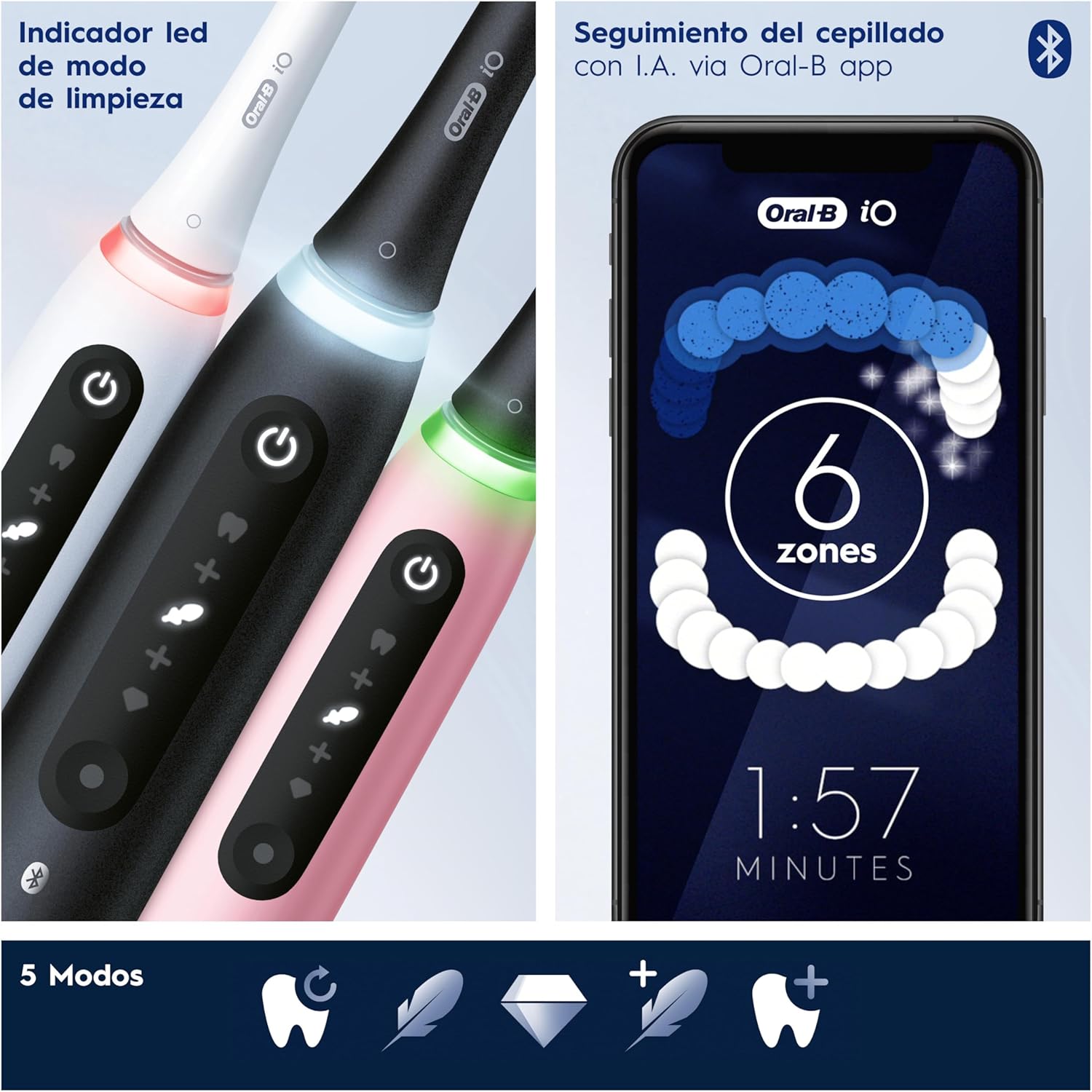 Thumbnail 5 de Oral-B iO 5 Cepillo Negro 5 modos