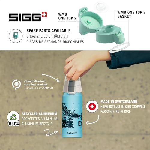 Detalle de Sigg WMB ONE Dive Kinder-Trinkflasche 0,6 L – Auslaufsicher, kohlensäurefest, leicht