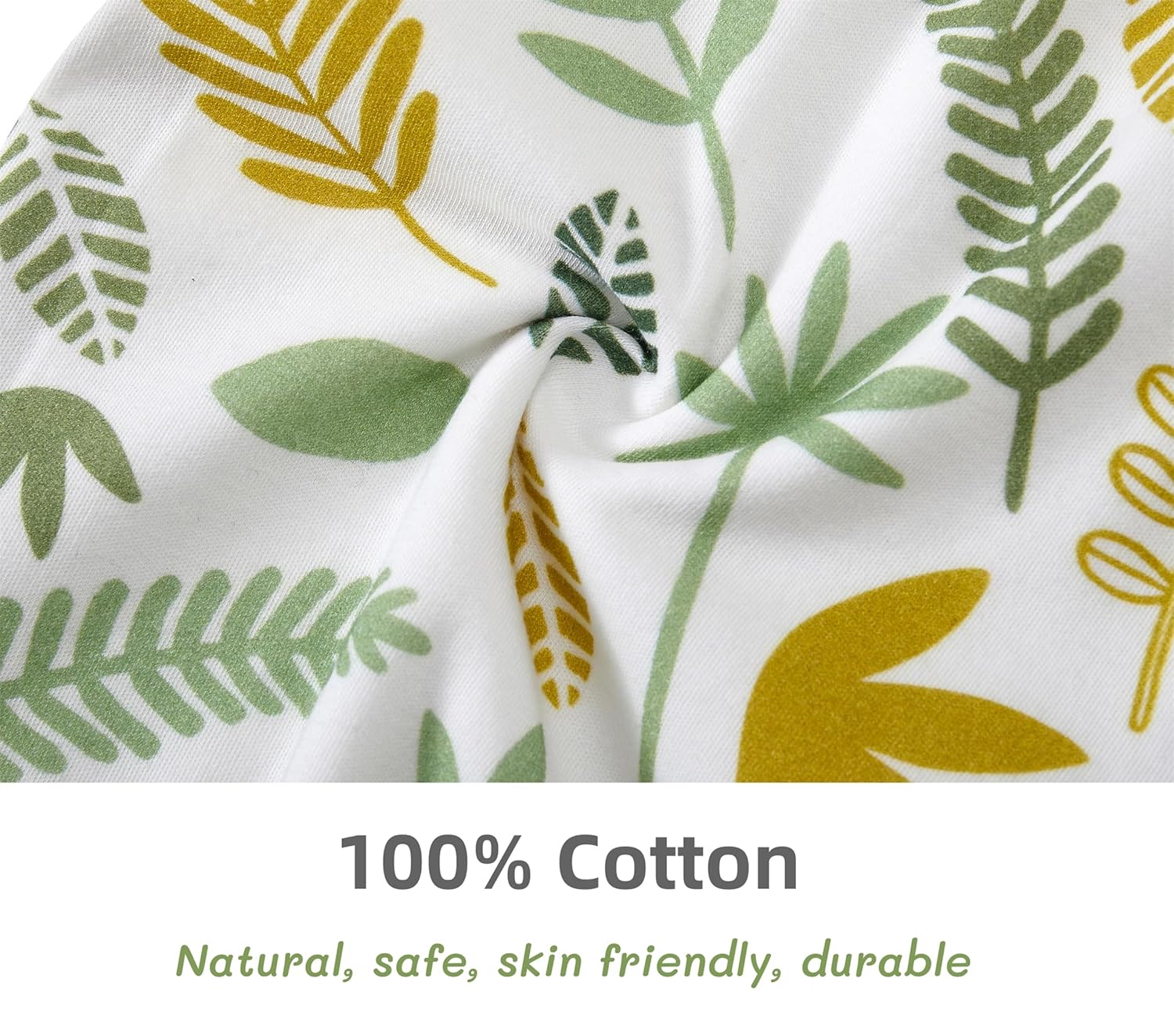Thumbnail 5 de Chilsuessy 3er Pack Baby Schlafsack Sommer mit Füßen 0.5 Tog – 100% Baumwolle, Grün, 80/90/100 cm
