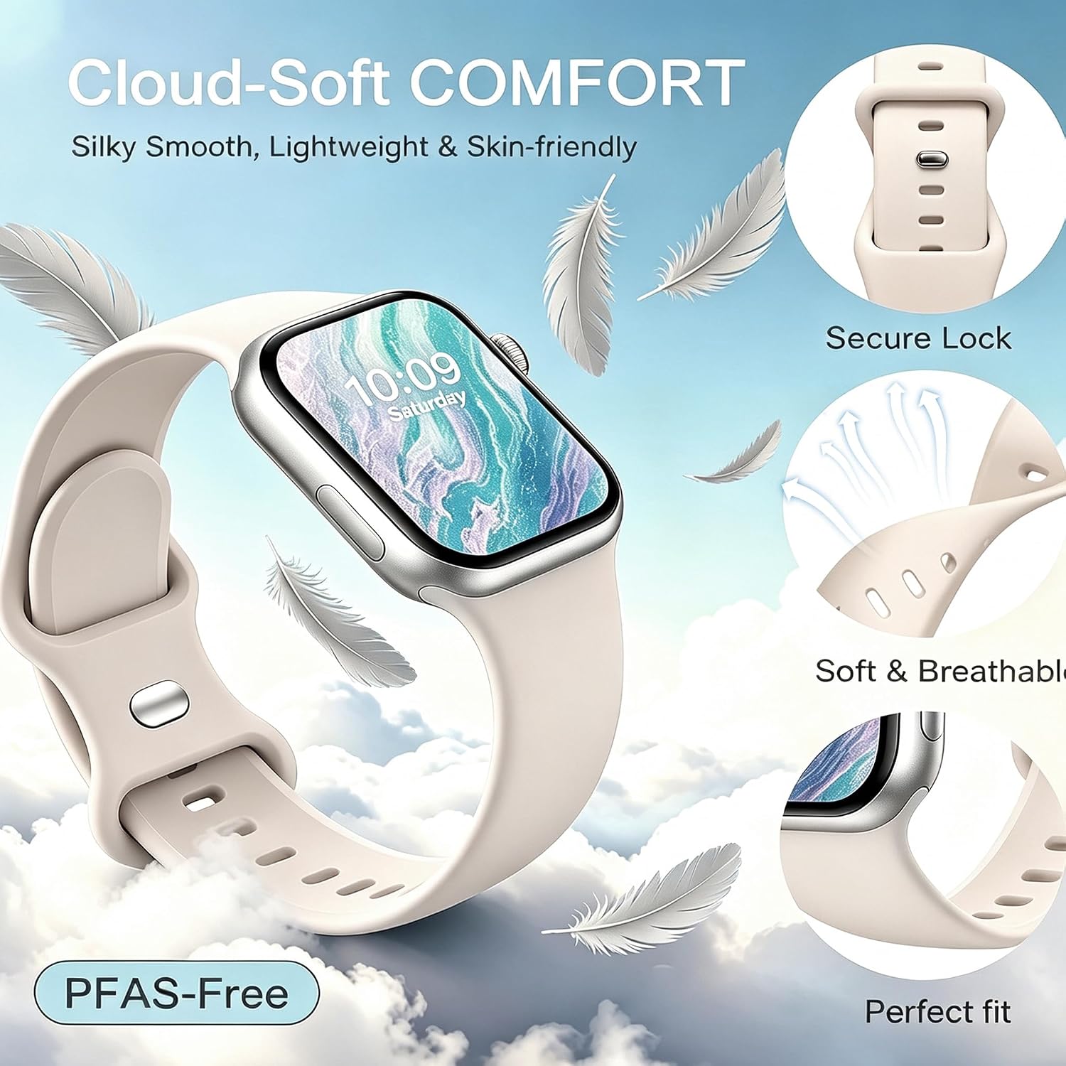 Detalle 2 de CREFORT Sport Bands for Apple Watch 49mm