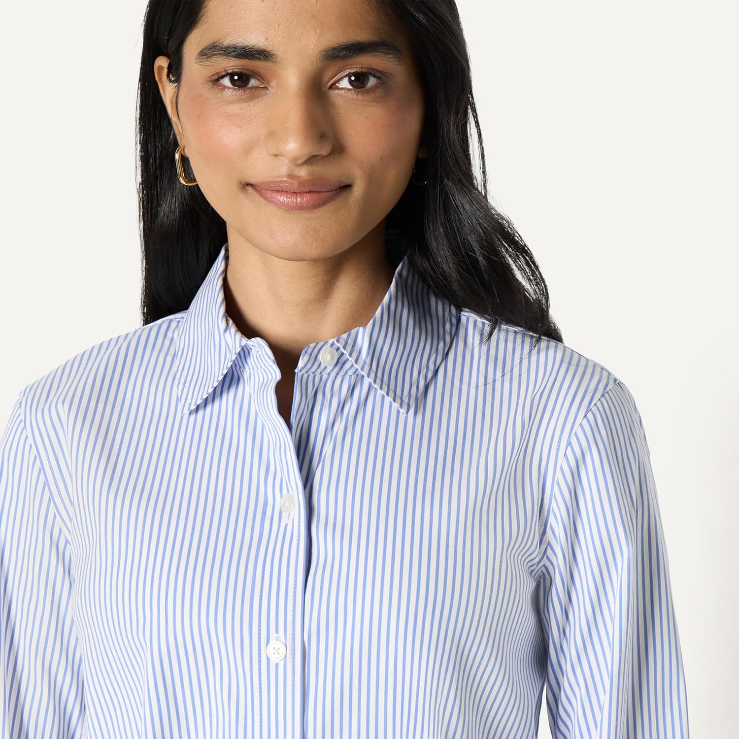 Thumbnail 3 de Amazon Essentials Damen Slim-Fit-Stretch-Popeline-Hemd mit Knöpfen