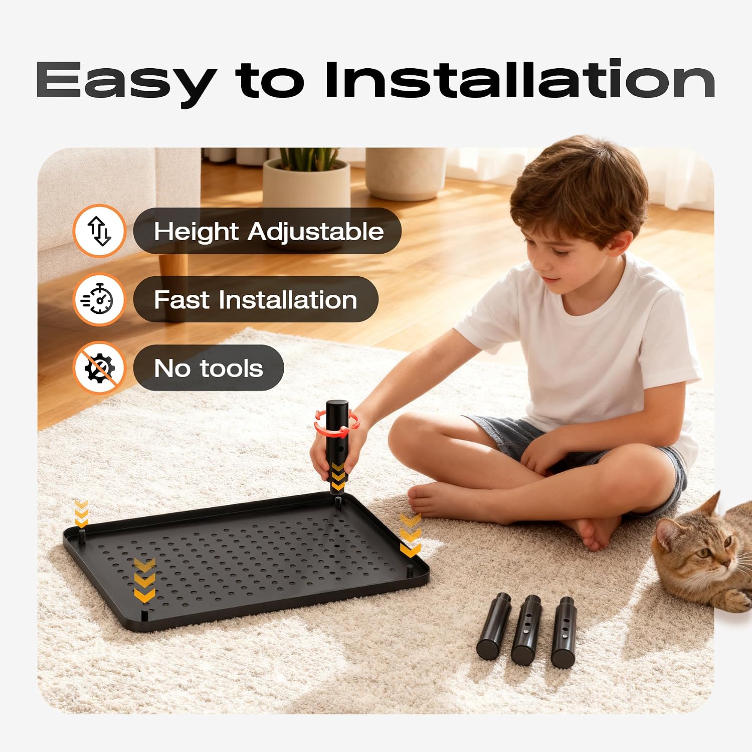 Thumbnail 6 de Canyora H-ZJ-002 Monitor Stand Riser, 3 Heights, 2-Pack, 14.6" x 9.3