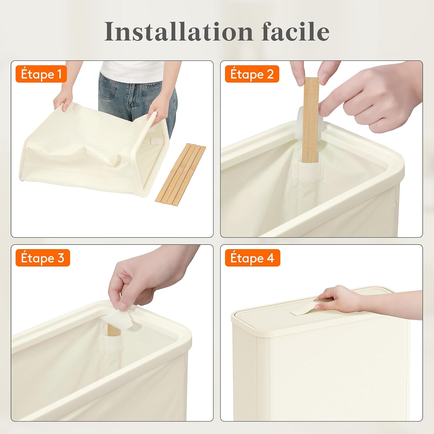 Thumbnail 4 de Lifewit Rangement Papier Toilette 23L Blanc Crème