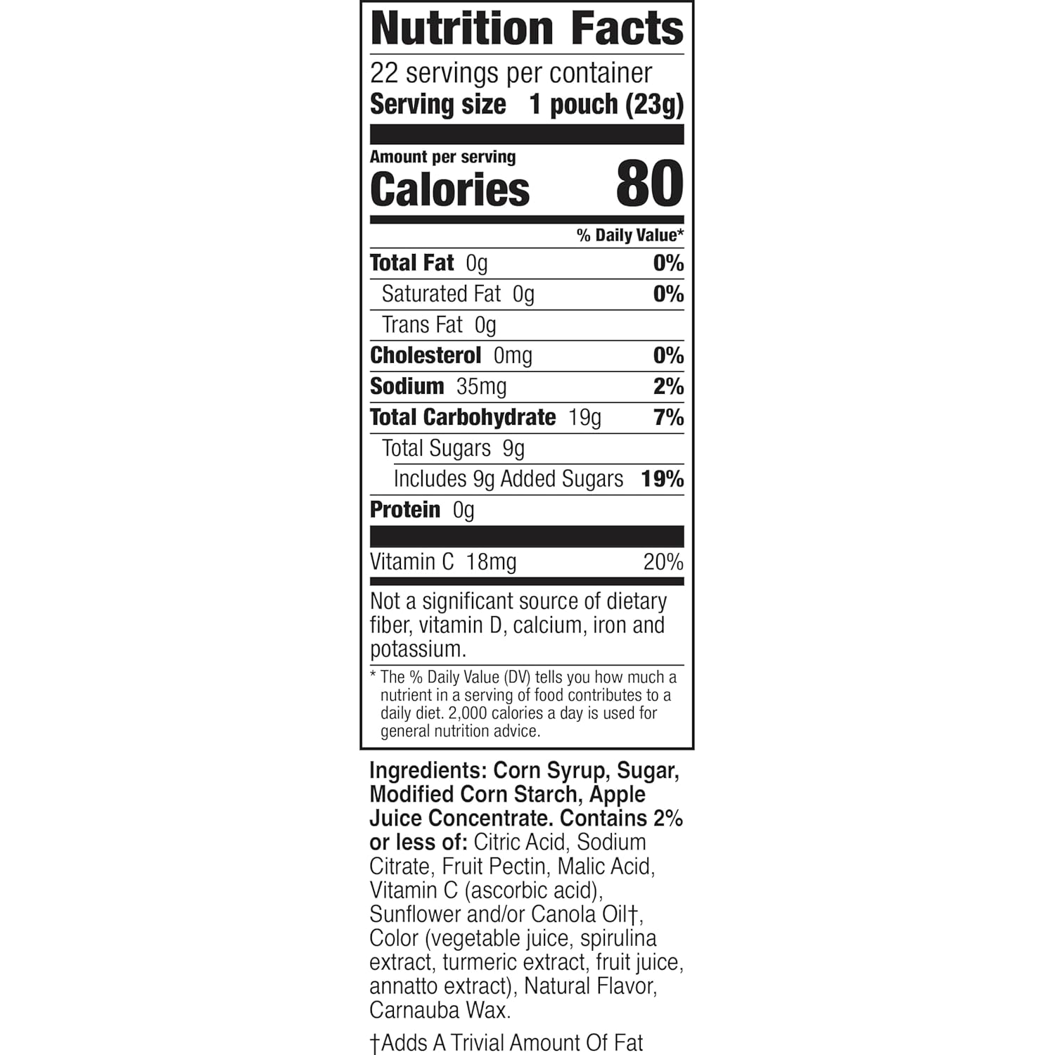 Detalle de Disney Mickey & Friends Fruit Snacks, 22 Pouches, Gluten-Free, Vitamin C