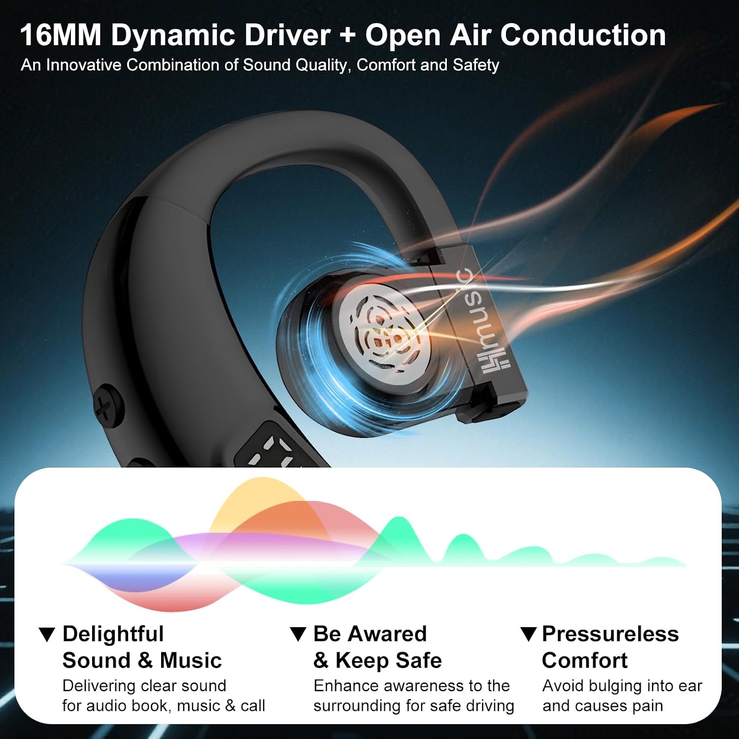 Thumbnail 3 de Hmusic V5.4 Bluetooth headset 20Hrs talking