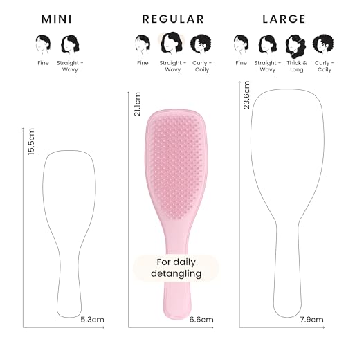 Detalle de Tangle Teezer Ultimate Detangler Hairbrush – For Wet & Dry Hair (Millennial Pink)