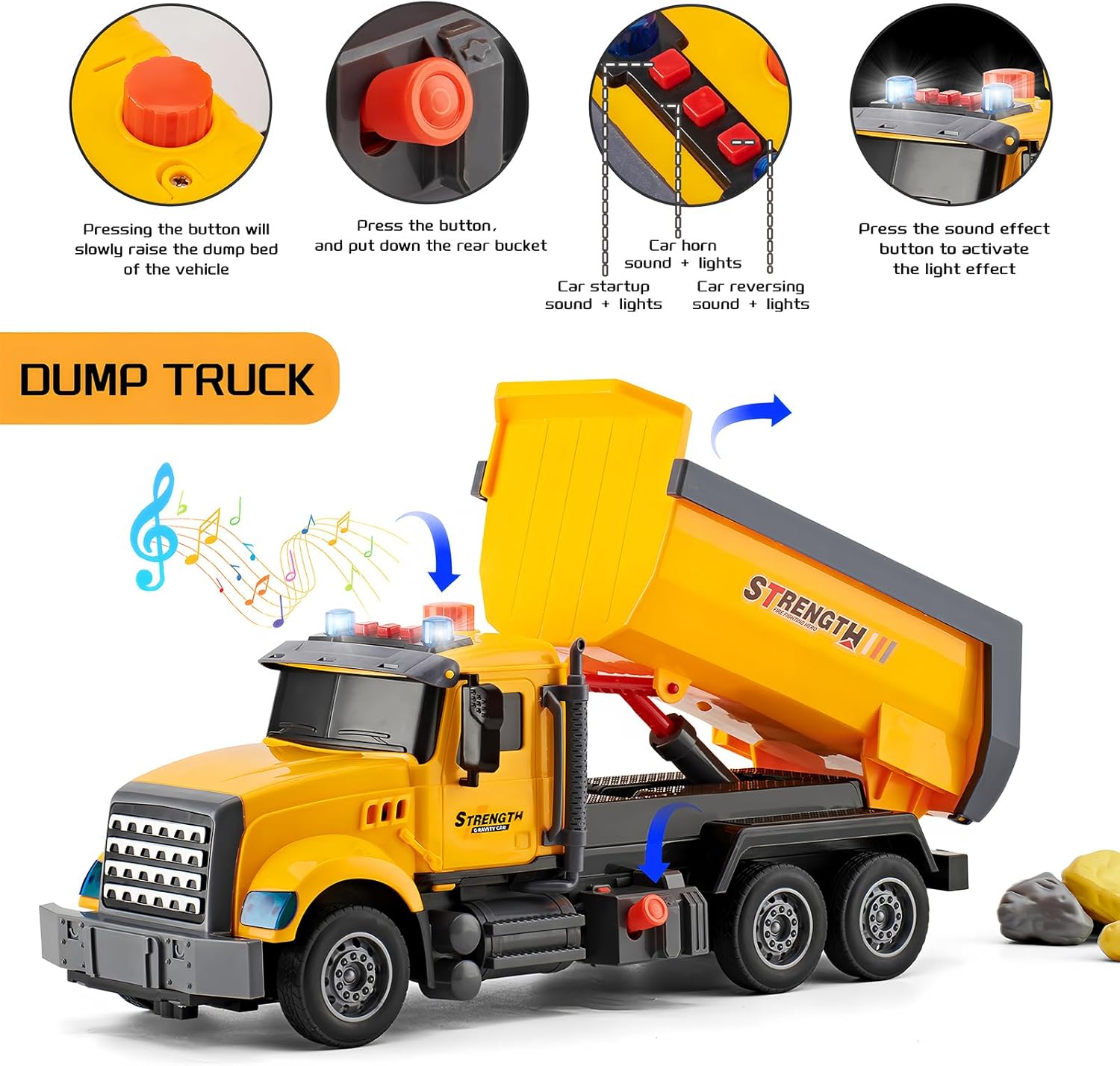 Thumbnail 4 de LerBao 2-Pack Construction Trucks 14 in 🚜