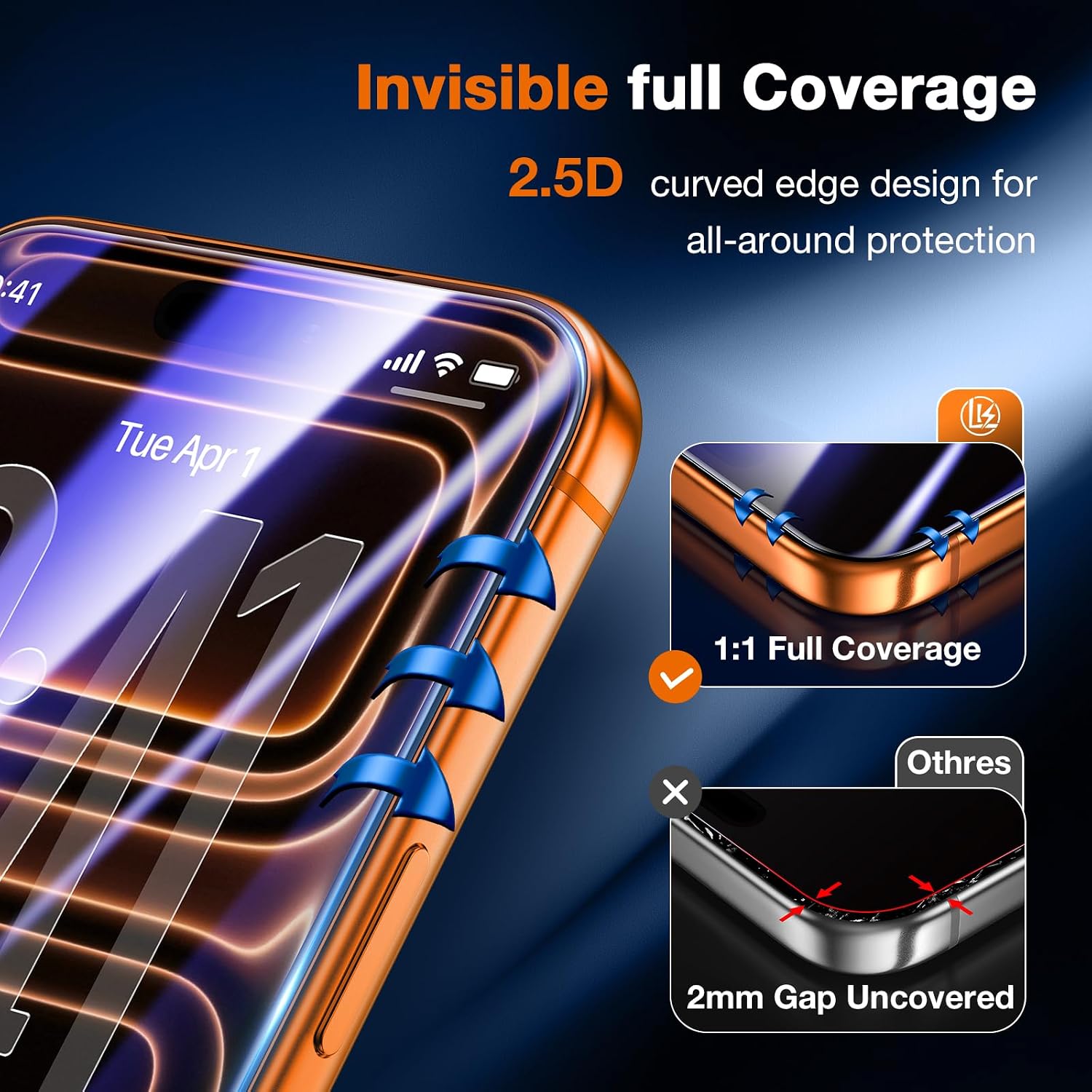 Thumbnail 5 de LK iPhone 18 Pro/iPhone 17 Pro Screen Protector, 9H Glass, Auto-Dust Install, 2-Pack
