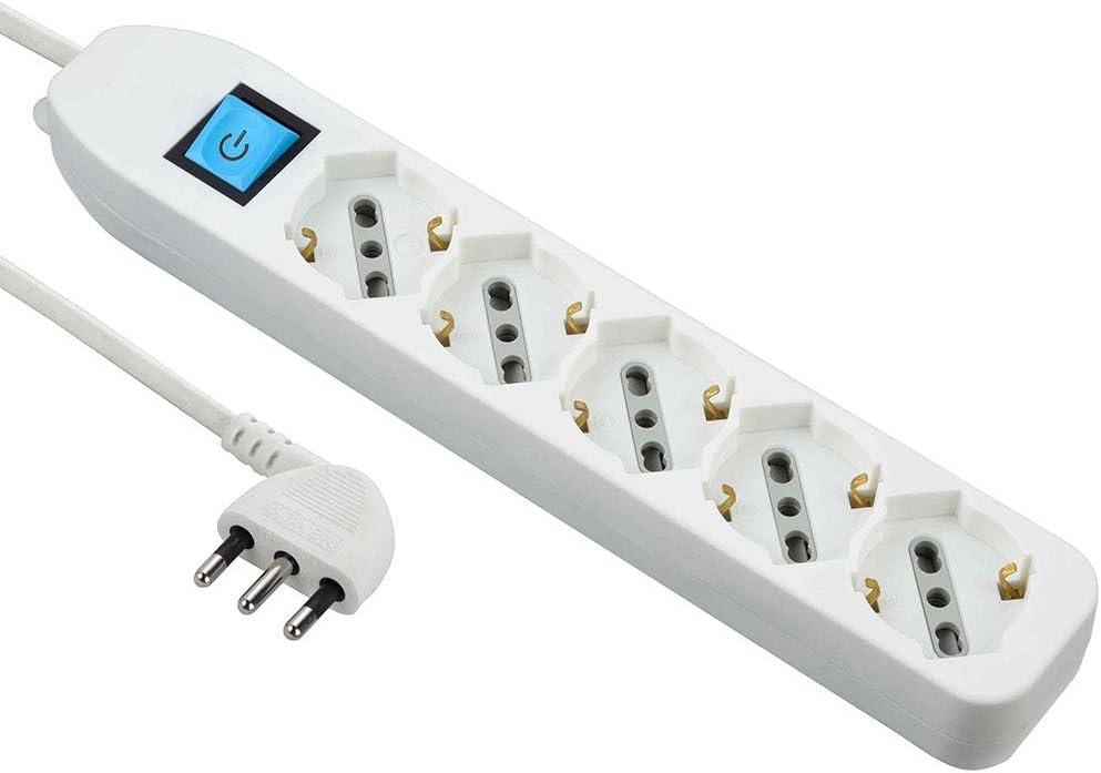 Detalle 1 de Multipresa Electraline 62065 da 5 posti
