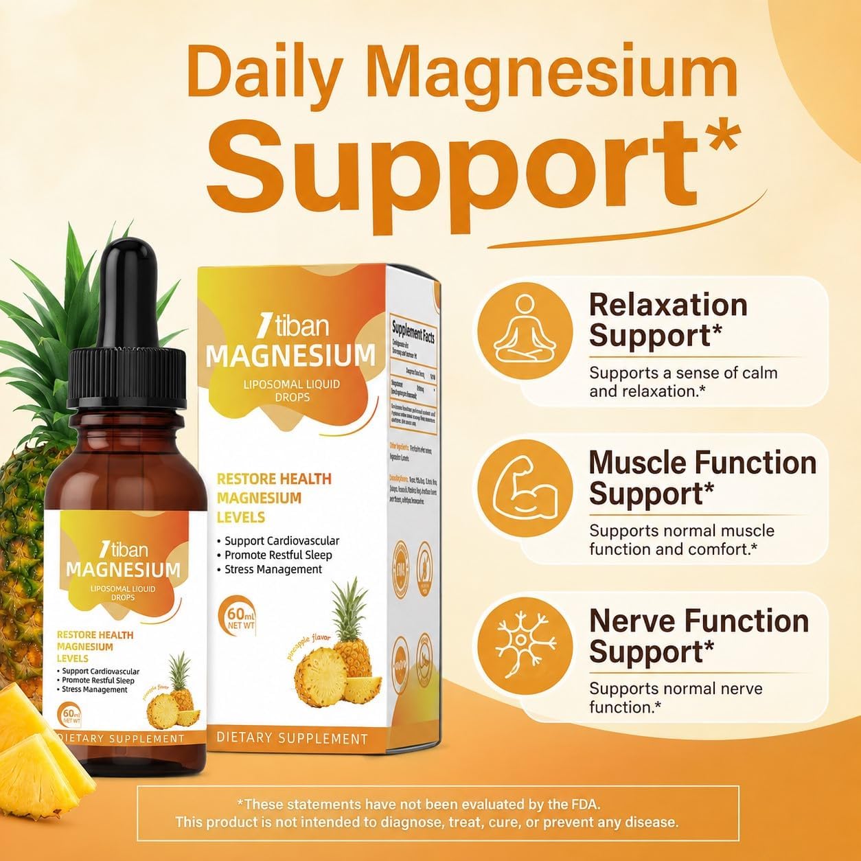 Detalle de Magnesium Liquid Drops, 2 Fl Oz