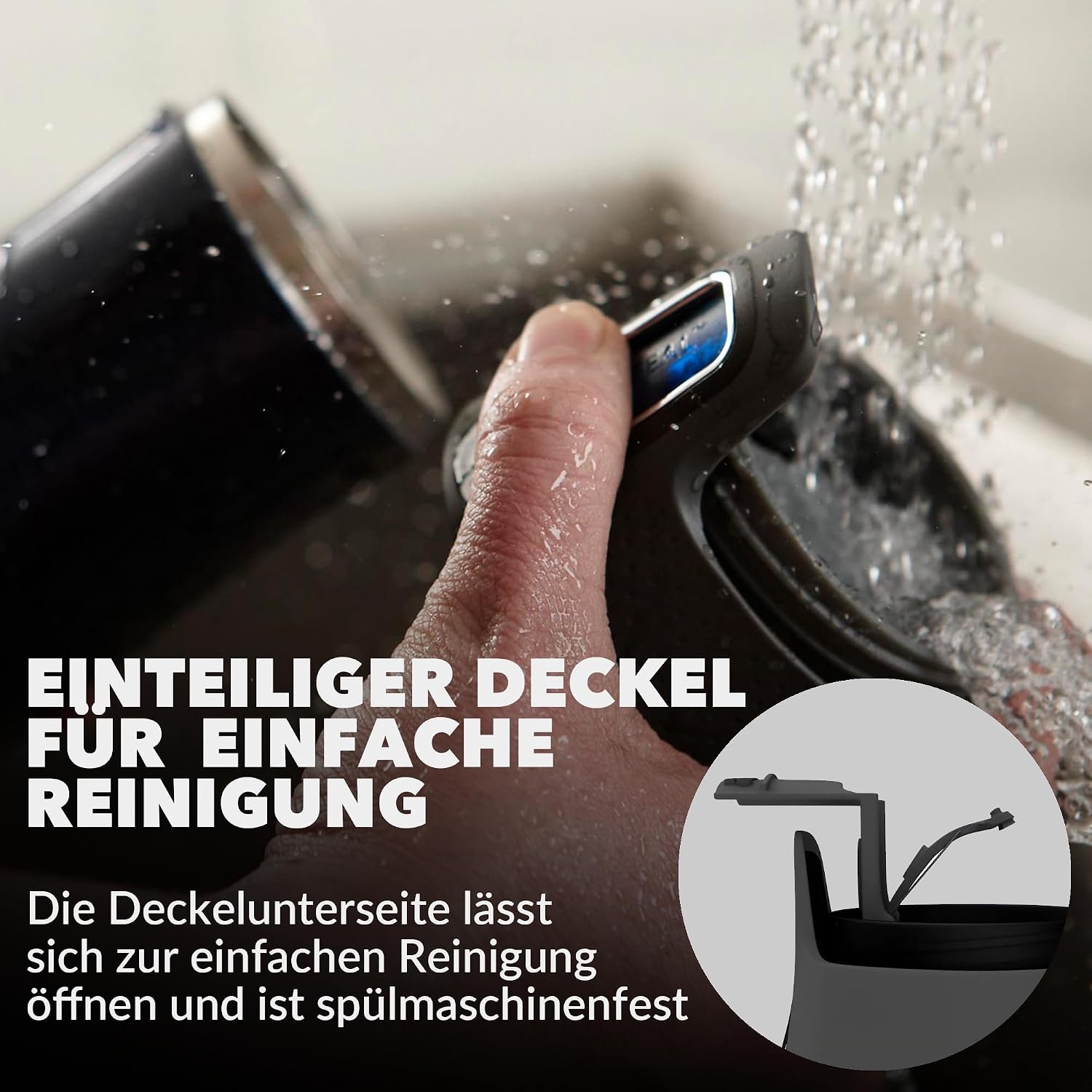 Detalle de Contigo West Loop Autoseal Edelstahl-Thermbecher, 470 ml – auslaufsicher